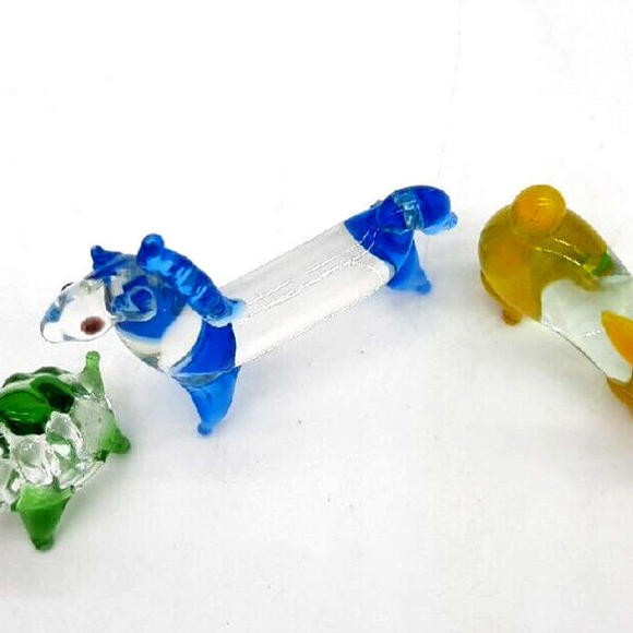 Vintage Lot Of 3 Miniature Art Glass Animals (Horse Rabbit & Turtle) - Picture 3 of 9